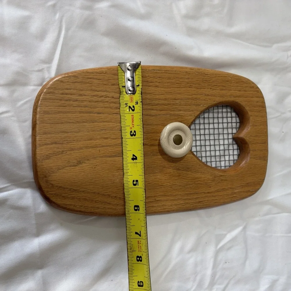 wooden heart‎ Cutout Wall Hanging decor with knob Grandma Cottage Core 11